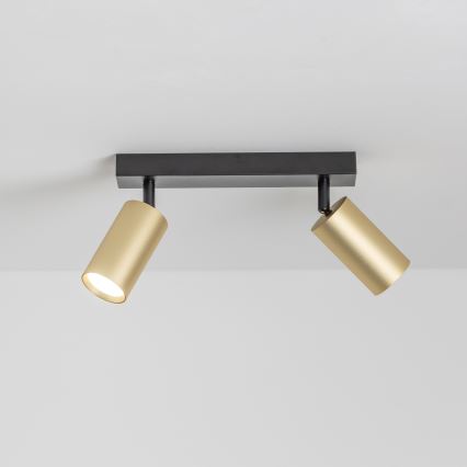 Brilagi - Bodové svítidlo SELE GOLDEN 2xGU10/30W/230V černá/zlatá