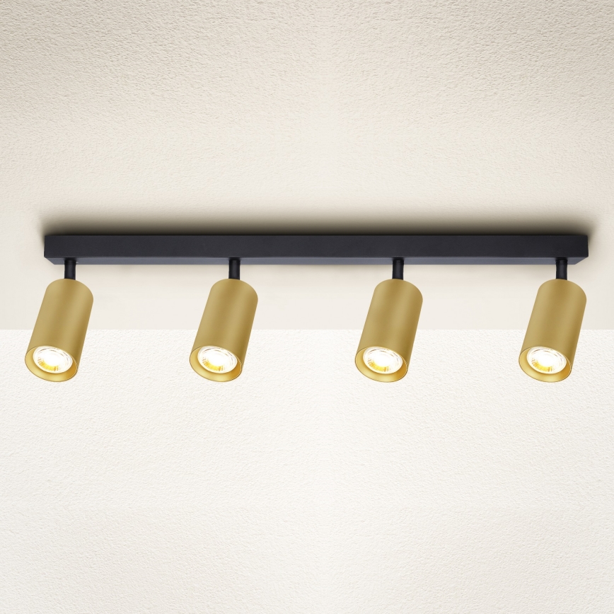 Brilagi - Bodové svítidlo SELE GOLDEN 4xGU10/30W/230V černá/zlatá