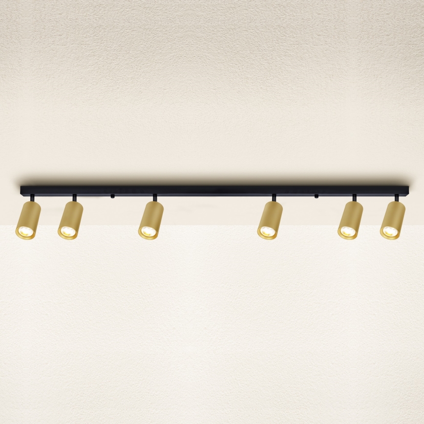 Brilagi - Bodové svítidlo SELE GOLDEN 6xGU10/30W/230V černá/zlatá