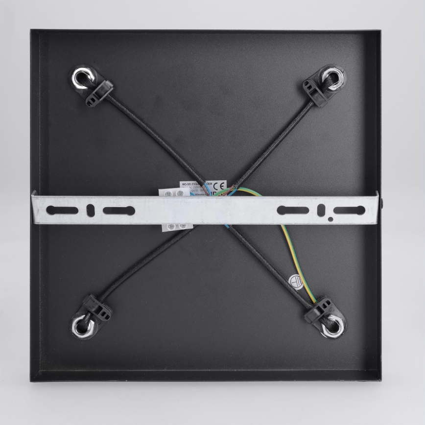 Brilagi - Bodové svítidlo SELE SQUARE 4xGU10/30W/230V černá/dekor dubu
