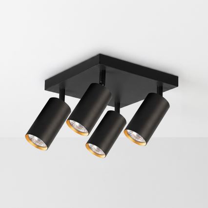 BRILAGI - Bodové svítidlo SELE SQUARE 4xGU10/30W/230V černá/zlatá