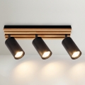 Brilagi - Bodové svítidlo SELE WOOD 3xGU10/30W/230V černá/dřevo