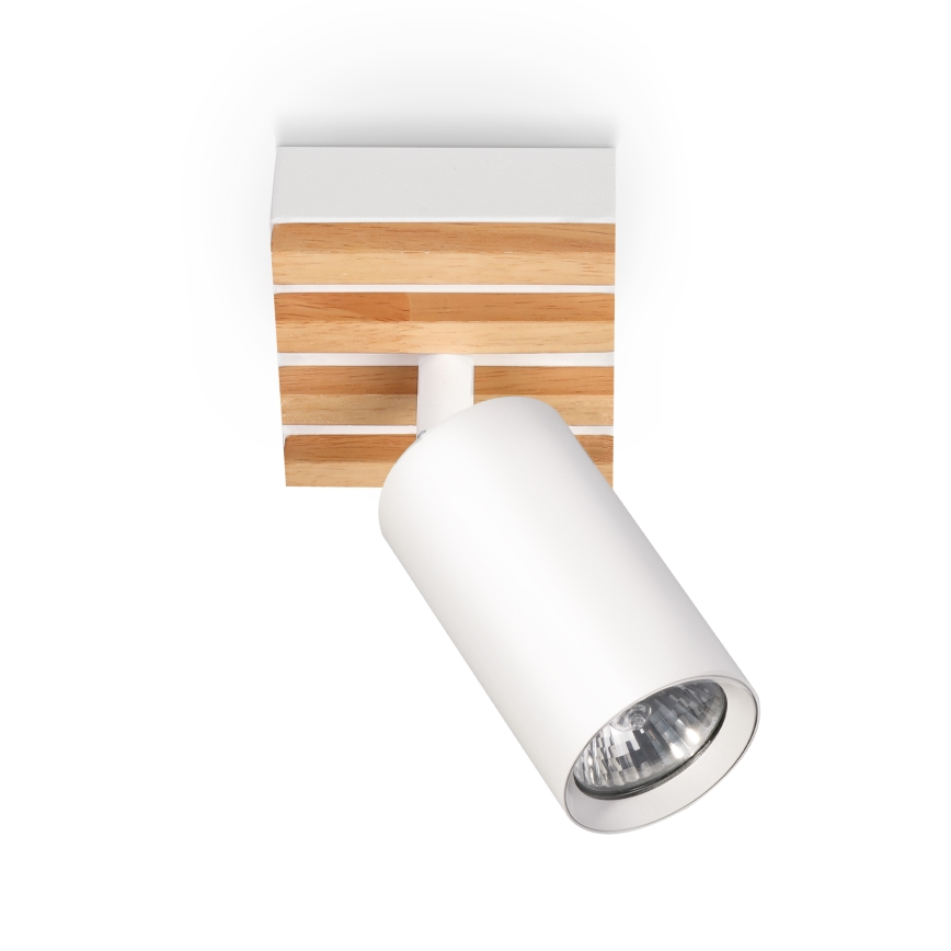 Brilagi - Bodové svítidlo SELE WOOD ACOUSTIC 1xGU10/30W/230V bílá/dřevo