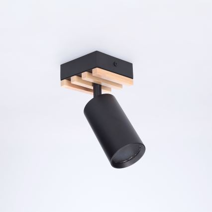 Brilagi - Bodové svítidlo SELE WOOD ACOUSTIC 1xGU10/30W/230V černá/dřevo