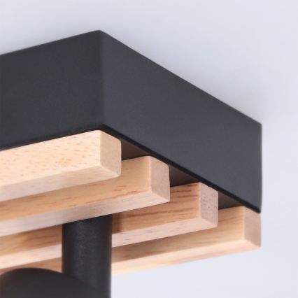 Brilagi - Bodové svítidlo SELE WOOD ACOUSTIC 1xGU10/30W/230V černá/dřevo