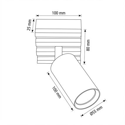 Brilagi - Bodové svítidlo SELE WOOD ACOUSTIC 1xGU10/30W/230V černá/dřevo