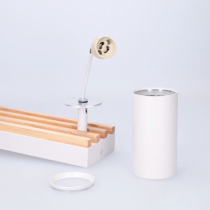 Brilagi - Bodové svítidlo SELE WOOD ACOUSTIC 2xGU10/30W/230V bílá/dřevo