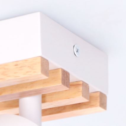 Brilagi - Bodové svítidlo SELE WOOD ACOUSTIC 3xGU10/30W/230V bílá/dřevo
