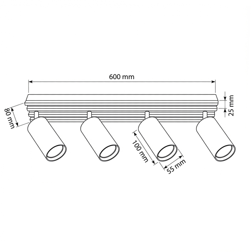 Brilagi - Bodové svítidlo SELE WOOD ACOUSTIC 4xGU10/30W/230V bílá/dřevo