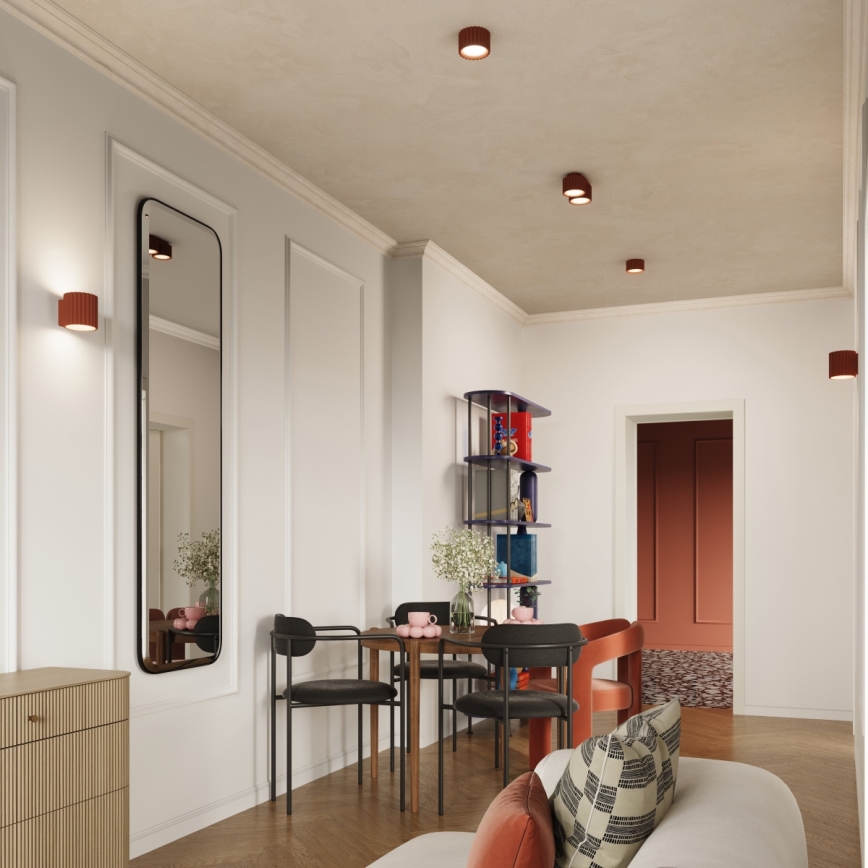 Brilagi - Bodové svítidlo SFERA 1xGX53/30W/230V pr. 10 cm červená