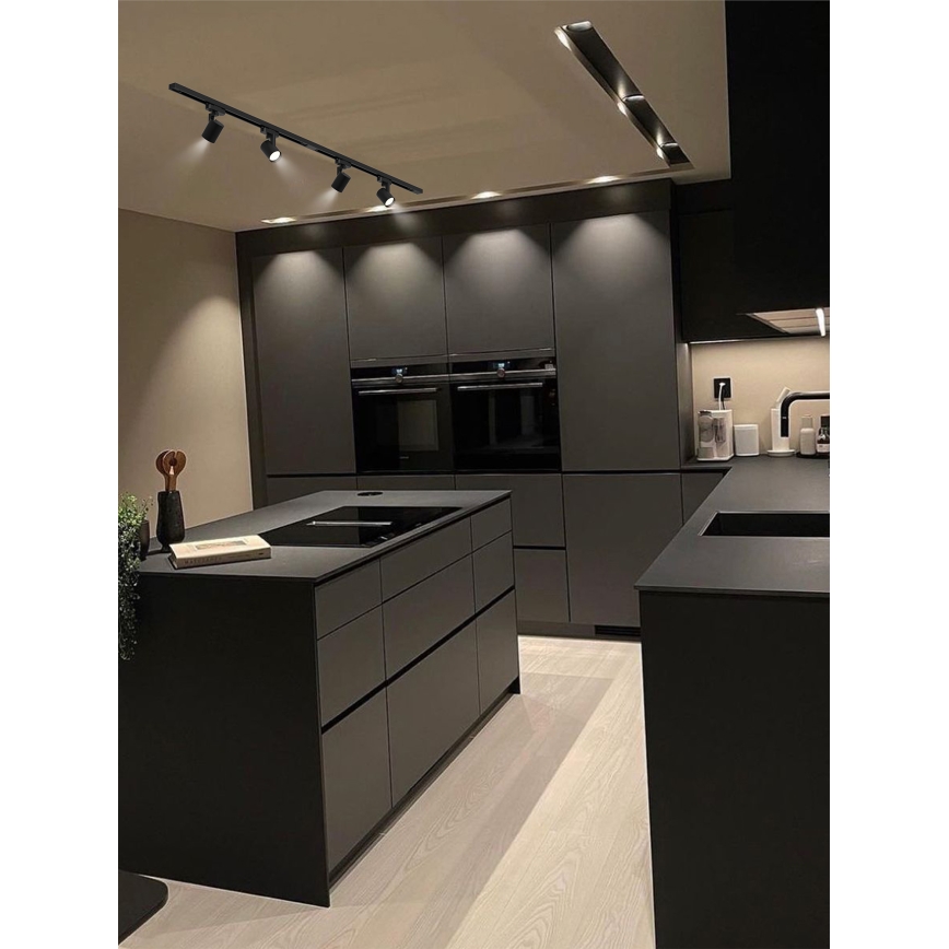 Brilagi - Bodové svítidlo v lištovém systému HUSKY 4xGU10/10W/230V černá