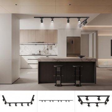 BRILAGI - Bodové svítidlo v lištovém systému HUSKY 8xGU10/10W/230V 300 cm černá