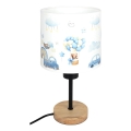 Brilagi - Dětská stolní lampa BOBO WOOD 1xE27/25W/230V dub/černá/bílá/modrá/medvídci