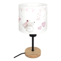 Brilagi - Dětská stolní lampa BOBO WOOD 1xE27/25W/230V dub/černá/krémová/králíčci