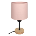 Brilagi - Dětská stolní lampa BOBO WOOD 1xE27/25W/230V dub/černá/růžová