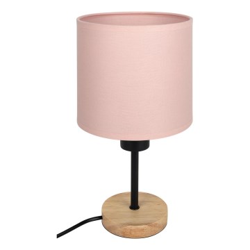 Brilagi - Dětská stolní lampa BOBO WOOD 1xE27/25W/230V dub/černá/růžová