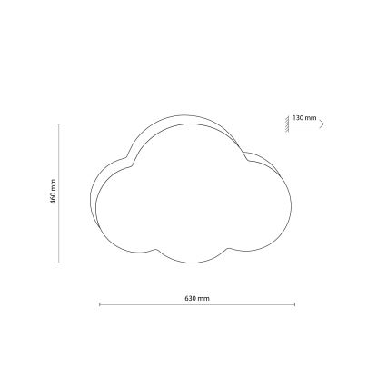 Brilagi - Dětské stropní svítidlo NIMBUS 4xE27/15W/230V 46x63 cm bílá