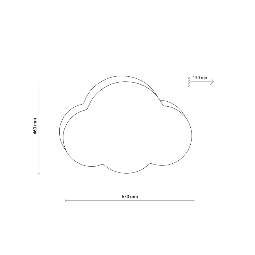 Brilagi - Dětské stropní svítidlo NIMBUS 4xE27/15W/230V 46x63 cm bílá