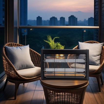 Brilagi - Elektrický lapač hmyzu 2xUV/10W/230V 60 m2 černá