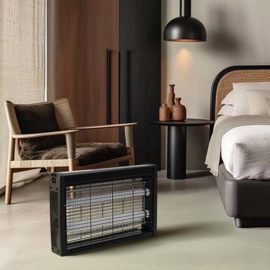 Brilagi - Elektrický lapač hmyzu 2xUV/18W/230V 100 m2 černá