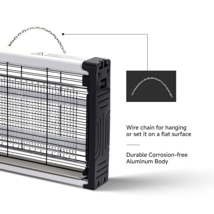 Brilagi - Elektrický lapač hmyzu 2xUV/20W/230V 100 m2