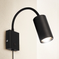 Brilagi - Flexibilní nástěnná lampa s vypínačem SELE 1xGU10/30W/230V černá