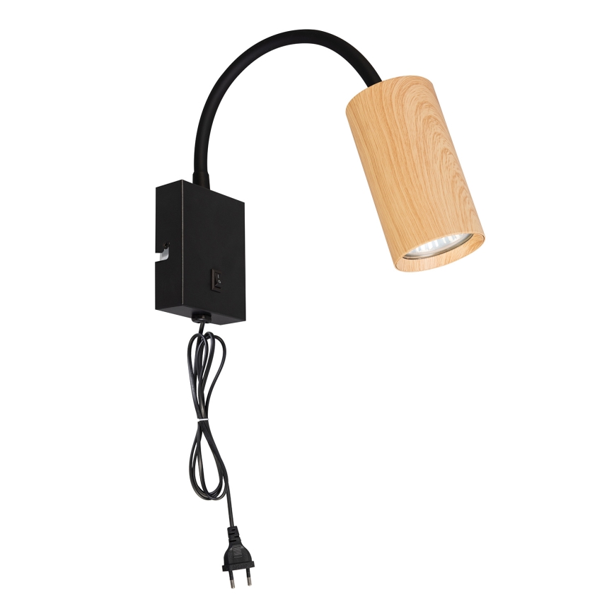 Brilagi - Flexibilní nástěnná lampa SELE 1xGU10/30W/230V černá/dekor dubu