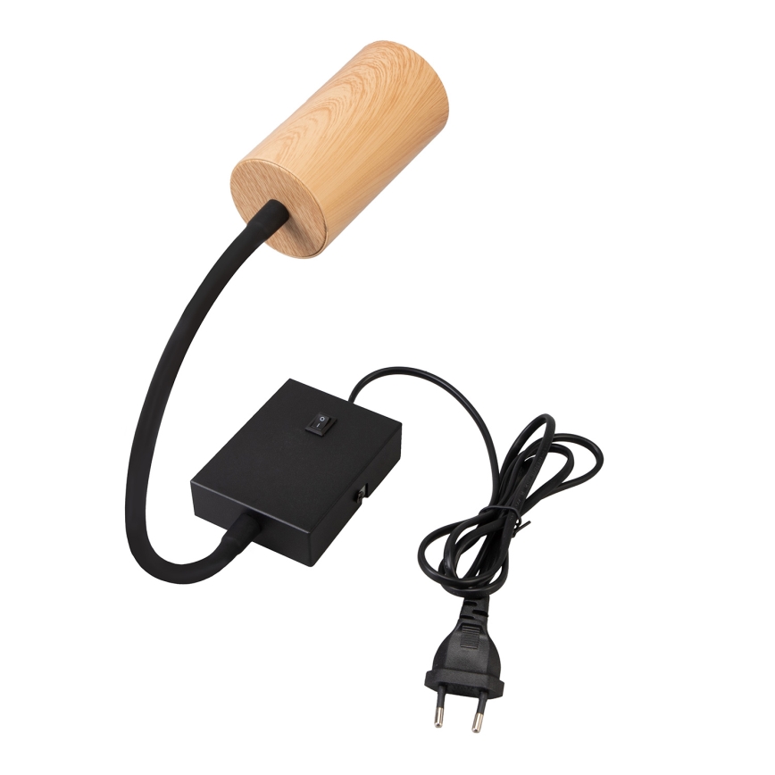Brilagi - Flexibilní nástěnná lampa SELE 1xGU10/30W/230V černá/dekor dubu