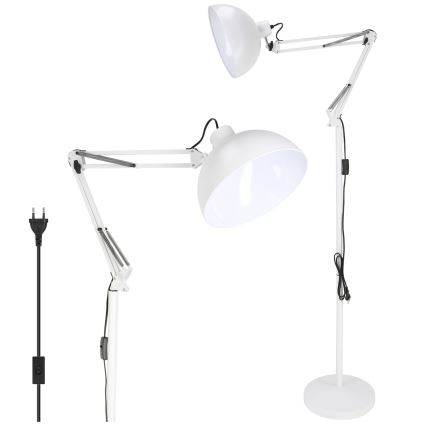 BRILAGI - Flexibilní stojací lampa TASKER 1xE27/60W/230V 157 cm bílá