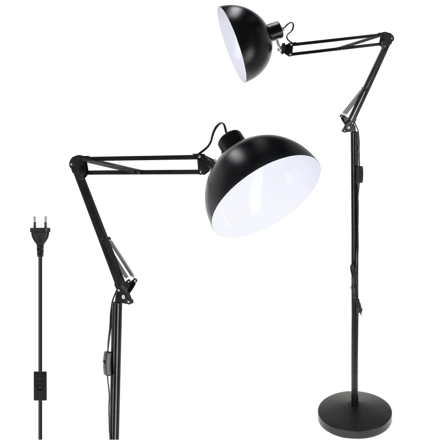 BRILAGI - Flexibilní stojací lampa TASKER 1xE27/60W/230V 157 cm černá