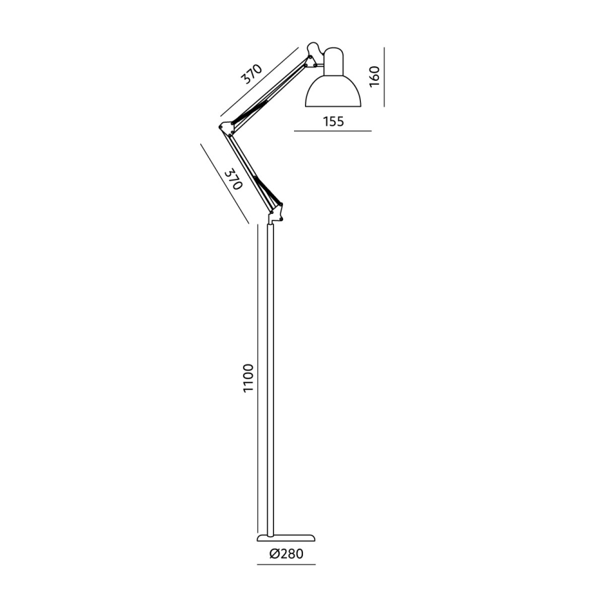 Brilagi - Flexibilní stojací lampa TASKER 1xE27/60W/230V 184 cm béžová