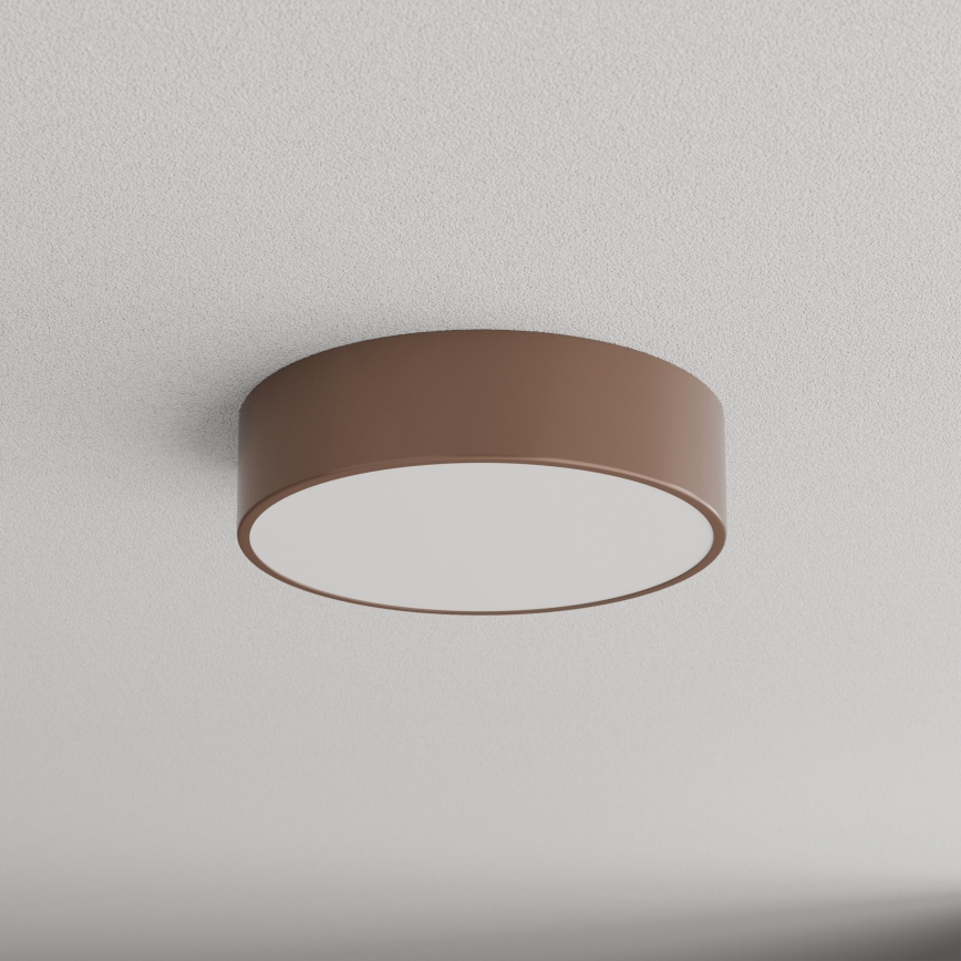 BRILAGI - Koupelnové stropní svítidlo se senzorem pohybu a soumraku CLARE 2xE27/24W/230V pr. 30 cm hnědá IP54