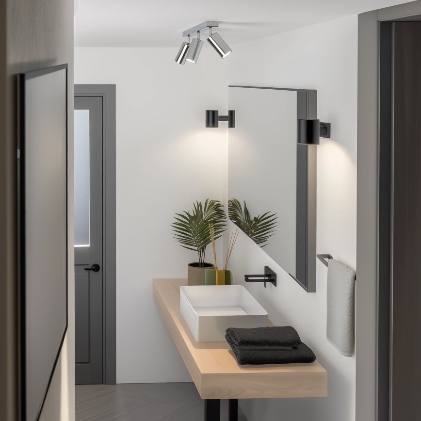 Brilagi - Koupelnové bodové svítidlo SELE 3xGU10/30W/230V IP44 lesklý chrom