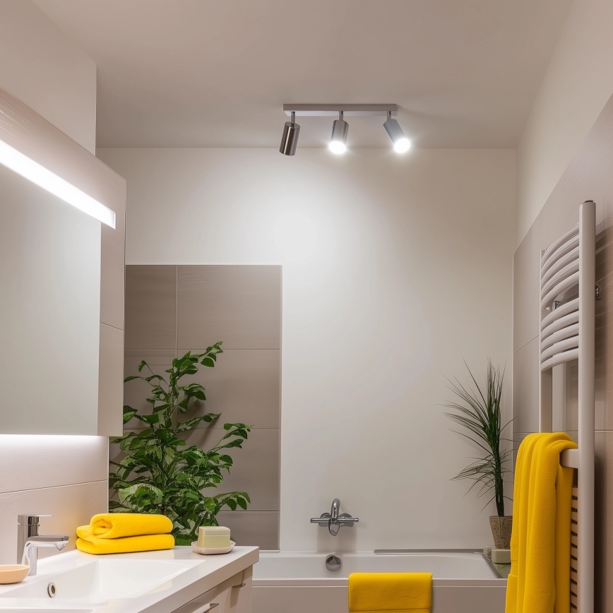Brilagi - Koupelnové bodové svítidlo SELE 3xGU10/30W/230V IP44 lesklý chrom