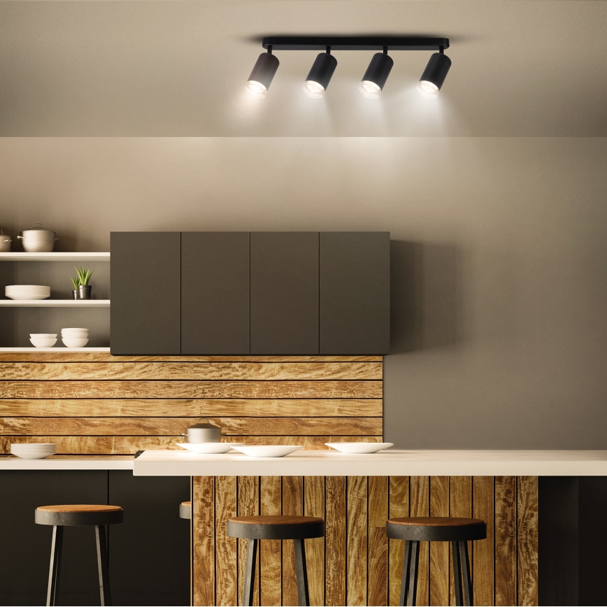 Brilagi - Koupelnové bodové svítidlo SELE 4xGU10/30W/230V IP44 černá
