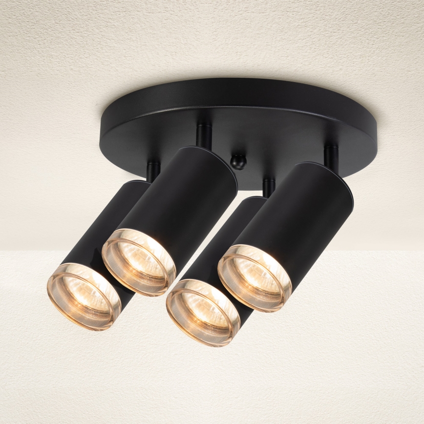 Brilagi - Koupelnové bodové svítidlo SELE AQUA 4xGU10/30W/230V IP44 černá