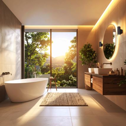 Brilagi - Koupelnové nástěnné bodové svítidlo SELE AQUA 4xGU10/30W/230V IP44 černá