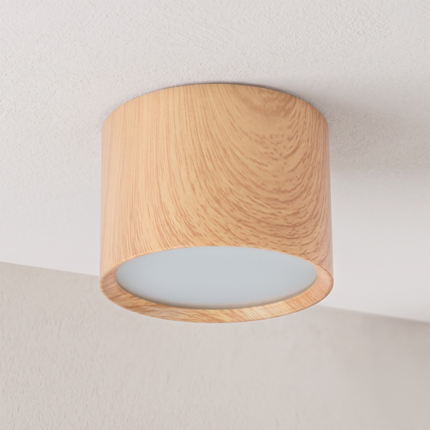 BRILAGI - Koupelnové bodové svítidlo SMOOTH 1xGX53/15W/230V dekor dubu IP54