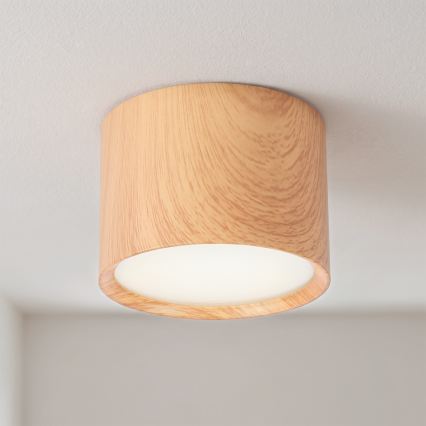 BRILAGI - Koupelnové bodové svítidlo SMOOTH 1xGX53/15W/230V dekor dubu IP54