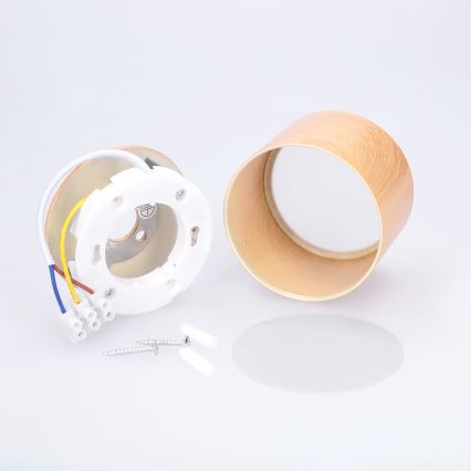 BRILAGI - Koupelnové bodové svítidlo SMOOTH 1xGX53/15W/230V dekor dubu IP54