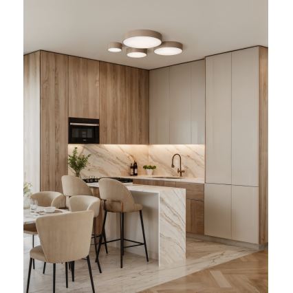 Brilagi - Koupelnové stropní svítidlo CLARE 1xE27/24W/230V pr. 20 cm IP54 béžová