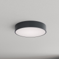 Brilagi - Koupelnové stropní svítidlo se senzorem pohybu a soumraku CLARE 3xE27/24W/230V pr. 40 cm antracit IP54