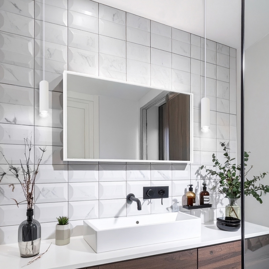 Brilagi - Koupelnový lustr na lanku SELE AQUA 1xGU10/30W/230V IP44 bílá