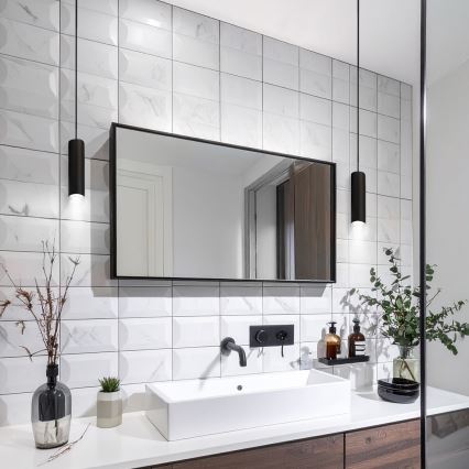 Brilagi - Koupelnový lustr na lanku SELE AQUA 1xGU10/30W/230V IP44 černá