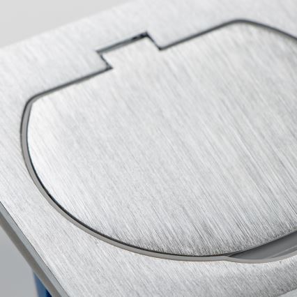 Brilagi - Kuchyňská vestavná dvojzásuvka INBOX IP55 stříbrná obdélníkový