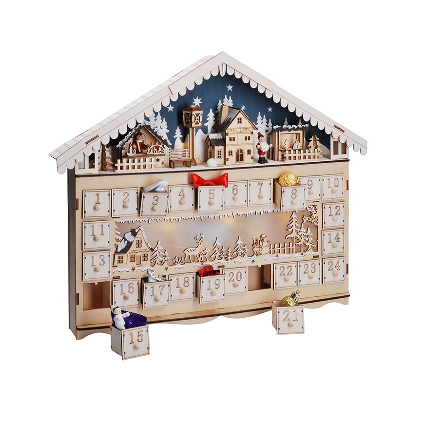 Brilagi - LED Adventní kalendář LED/2xAA borovice