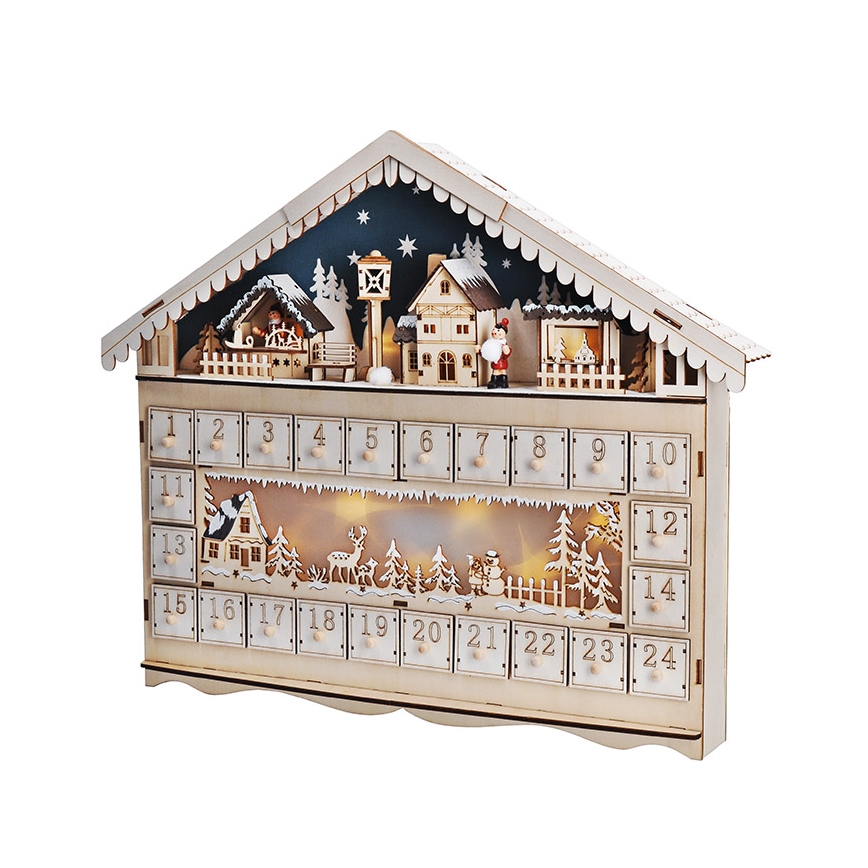 Brilagi - LED Adventní kalendář LED/2xAA borovice