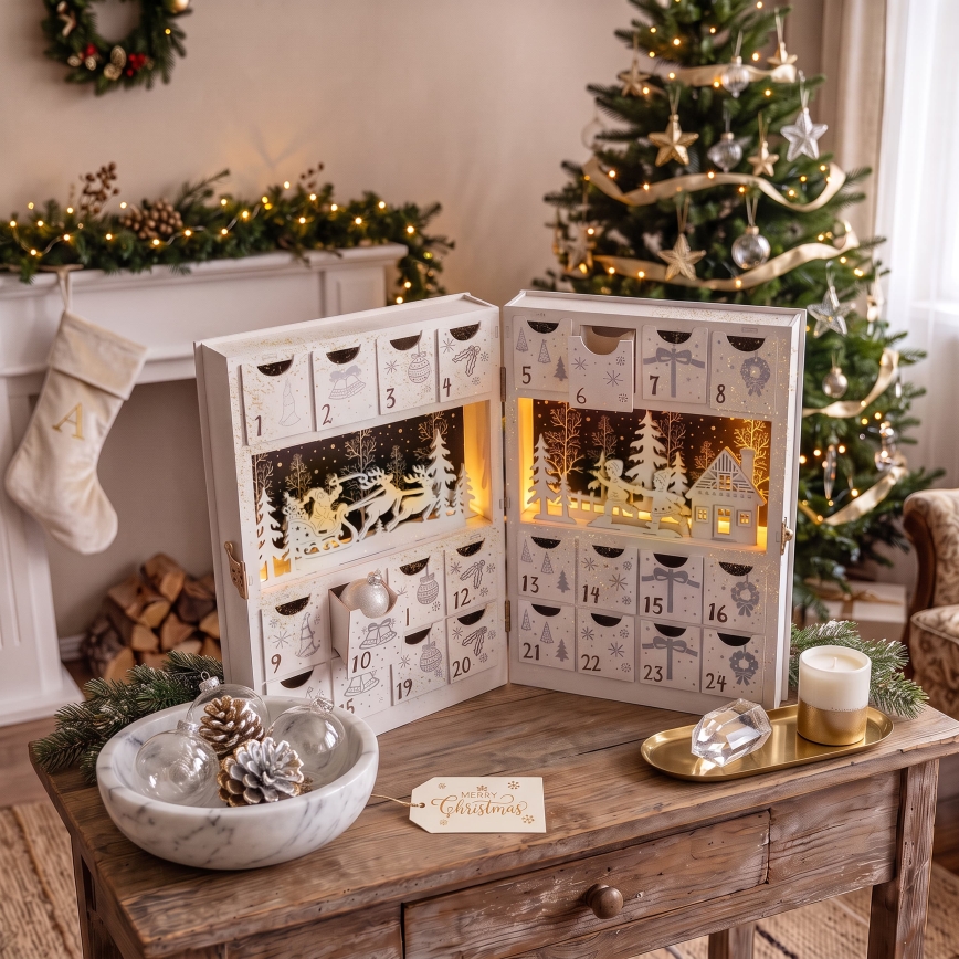 BRILAGI - LED Adventní kalendář LED/2xAA