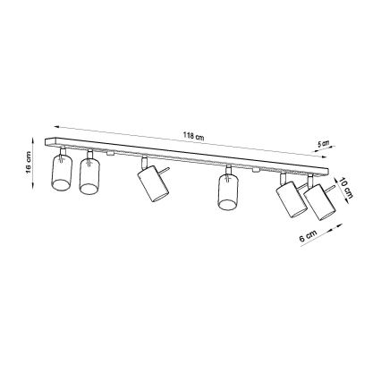 Brilagi -  LED Bodové svítidlo ASMUS 6xGU10/7W/230V bílá