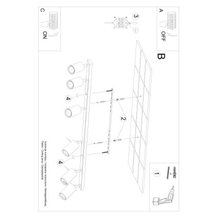 Brilagi -  LED Bodové svítidlo ASMUS 6xGU10/7W/230V černá